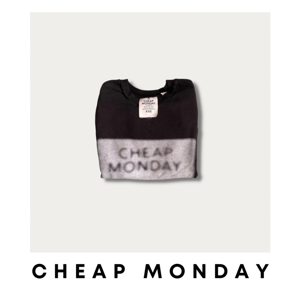 Cheap Monday Blurry Logo Shrunken Sweatshirt